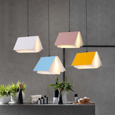 China Simple Modern Kindergarten Campus Creative Pendant Light Book Art Restaurant Bar Bedroom Bedside Chandelier for sale