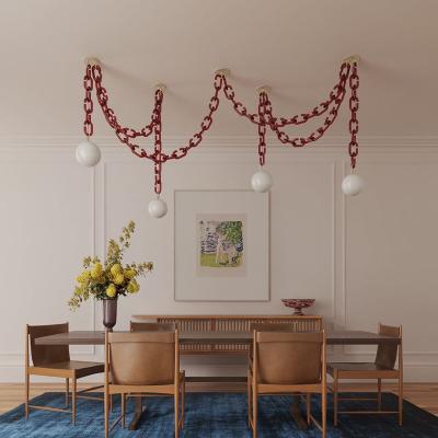 中国 Modern Nordic Simple Glass Globe Creative Chandelier For Cloakroom Clothing Store Dining Room 販売のため