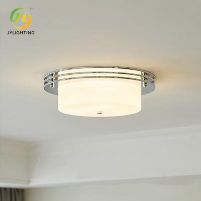 China Nordic Iron Hallway Balcony Indoor Ceiling Light Modern Glass Minimalist Bedroom Light for sale