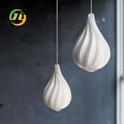 Cina Nordic Danish Flower Bud Drop Pendant Light Minimalist PVC Hotel Restaurant Bedroom Bar in vendita