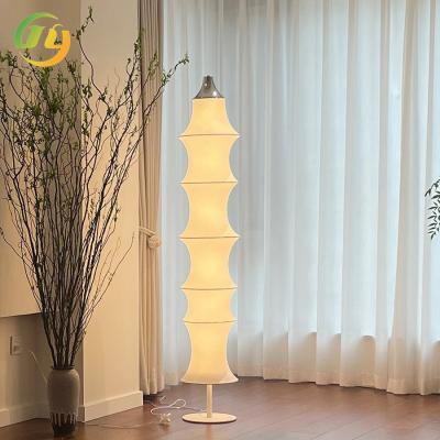 中国 Minimalist White Silk LED Dimming Bamboo Joint Floor Lamp Hotel Bedroom Livingroom Decor 販売のため