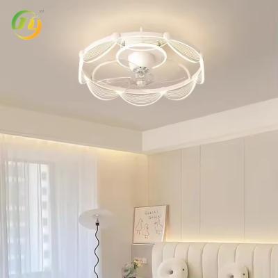 Cina SENKAI French Cream Style Bedroom Lamp Creative Ceiling Fan Lamp Warm And Romantic Master Bedroom Study Fan Lamp in vendita