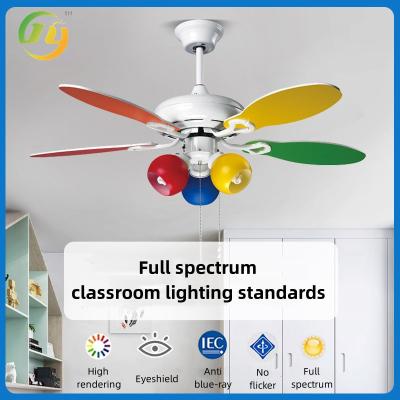 中国 SENKAI Modern Color Fan Blade Remote Control Led Ceiling Light Living Room Ceiling Fan With Light 販売のため