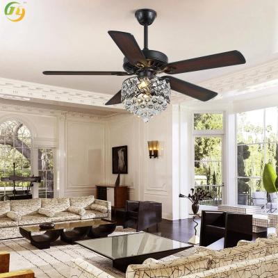 Chine American Style Ceiling Fan With Light Five-leaf Industrial Style 110V Ceiling Fan Light Black Classical European à vendre