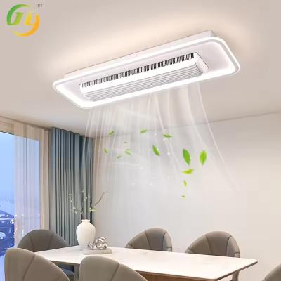 Chine SENKAI Modern Simple Bladeless Ceiling Fan LED Light Living Room White Led Ceiling Fans With Led Lights Remot Decorative à vendre