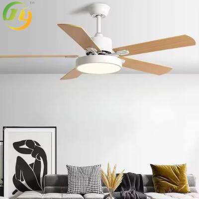 China Senkai Led Ceiling Fan Family Home White Color Small Noise Silence 220v Indoor Ceiling Fan With Light And Remote for sale