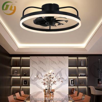 China JYLIGHTING 5 Blades LED Ceiling Fan with Lighting LED Remote Control Fan Light Plastic Modern for sale