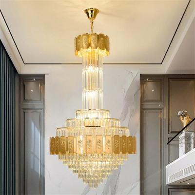 China JYLIGHTING Golden luxurious elegant grand noble sparkling soft lighting design  LED crystal chandelier crystal light for sale