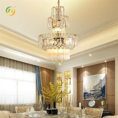 中国 JYLIGHTING  Golden crystal shining  lighting design LED luxury noble beautiful chandelier crystal lamp decorative lamp 販売のため