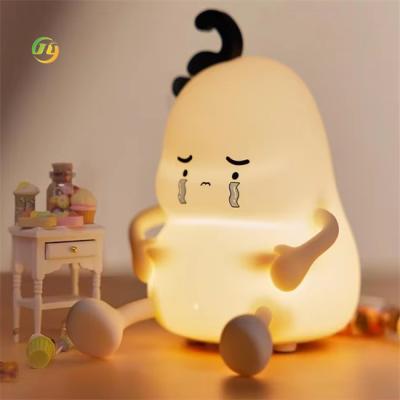 China JYLIGHTING moderno mini led luz de mesa de noche forma de perla luz de noche bebé lindo LED silicona luz de noche para el dormitorio casa en venta