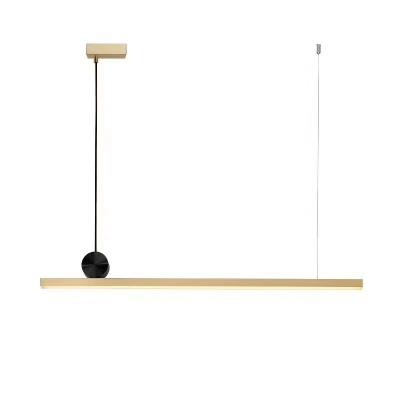 China Horizontal simple restaurant chandelier modern simple LED long lamp nordic pendant light for sale