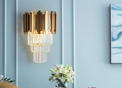 Китай Лампа стены Кристл утюга современного Sconce золота 350mm*550mm крытая продается