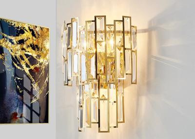 China Oro llevado lustre interior montado en la pared Crystal Sconce Lights de 230*500m m en venta