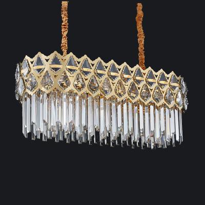 China Lámpara K9 moderno Crystal Raindrop Chandelier Lighting que cuelga la lámpara pendiente de la lámpara del techo del LED para el comedor en venta