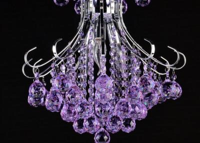 China Energie - besparings110v 9.5KG Purpere Kleur 400*420mm Crystal Candle Chandelier Te koop