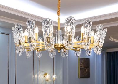 China Goud Geleide Woonkamer 240V 100*45cm Crystal Hanging Pendant Lights Te koop