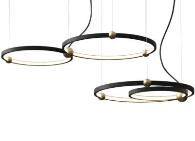 Cina Cerchio acrilico di alluminio 300mm 400mm 500mm Ring Pendant Ceiling Light in vendita