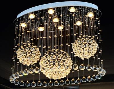 China Luxury Led Modern Hanging Crystal Pendant Light For Home Decor for sale