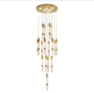 China Escalera giratoria de aluminio Crystal Pendant Light Linear Shape D35*580mm del LED 3W en venta