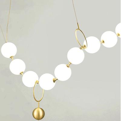 China 1.3M Modern Pendant Light Milk White Gold Bronze LED Chandelier for sale