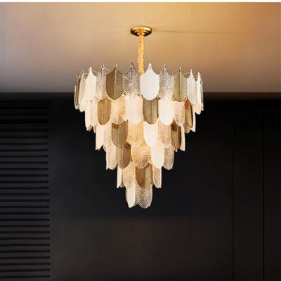 China E14 Hanging Leaf Blade Modern Pendant Light 500*300mm for sale