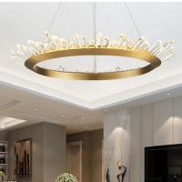 Chine Led Painting Black/Gold Postmodern Luxury Crystal Pendant Light à vendre