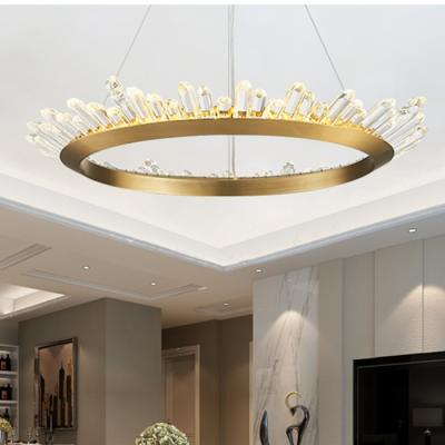 China Led Painting Black/Gold Postmodern Luxury Crystal Pendant Light à venda