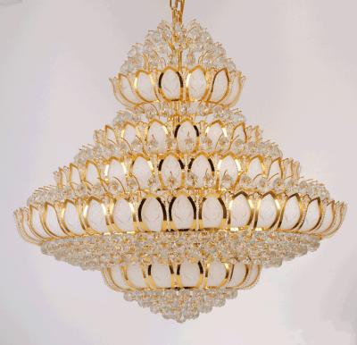 China Gouden Glas E14 Geleid Crystal Pendant Light 2700k Crystal Ceiling Lights Te koop