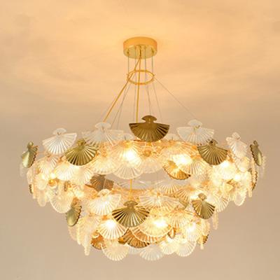 中国 現代Luxury Pendant Ceiling Light 3500K Glass Hanging Crystal Ceiling Light 販売のため