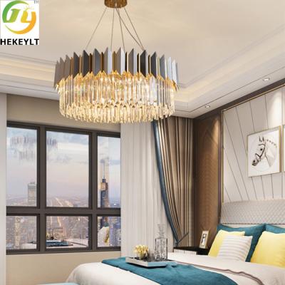 China AC85 Nordic Elegant Crystal Pendant Light Modern Living Room Hanging Lamp for sale