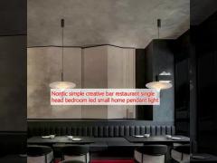 Nordic simple creative bar restaurant single head bedroom led small home pendant light