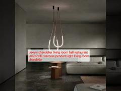 Luxury chandelier living room hall restaurant lamps villa staircase pendant light living room chandelier