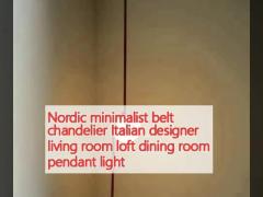 Nordic minimalist belt chandelier Italian designer living room loft dining room pendant light