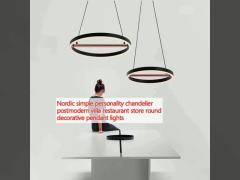 Nordic simple personality chandelier postmodern villa restaurant store round decorative pendant lights