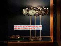 Nordic iron art creative simple table light bedroom decoration table lamp