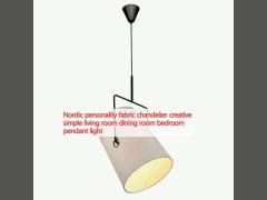 Nordic personality fabric chandelier creative simple living room dining room bedroom pendant light