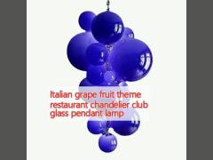 Italian grape fruit theme restaurant chandelier club glass pendant lamp