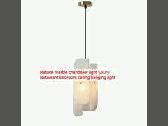 Natural marble chandelier light luxury restaurant bedroom ceiling hanging light