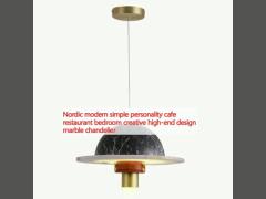 Nordic modern simple personality cafe restaurant bedroom creative high-end design marble chandelier