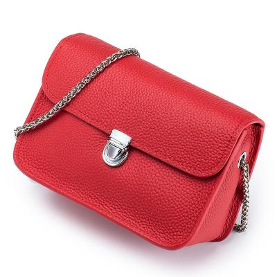 China New Fashion Summer Small Square Bag Casual Female Leather Shoulder Bag Horizontal Chain Diagonal Bag for sale