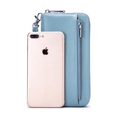 China Factory Customized Long RFID Anti-scan Women's Wallet Travel RFID Anti-scan Hand Wallet for sale