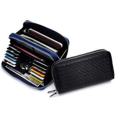 China ANTI SCAN Large Capacity Multi Layer Zipper Travel Wallet Portable RFID Wallet Anti-Scan Wallet for sale