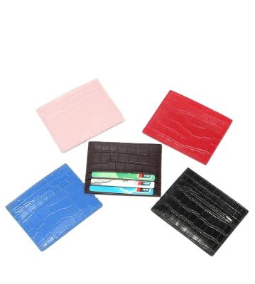 China High quality simple multi-function business card holder fashion wallet soft leather ID card card package for sale