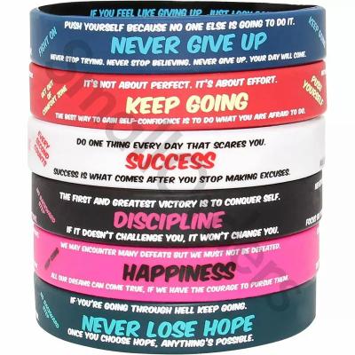 China All hot sale advertising custom bracciali silicone bracciali gifts logo promotional wristbands rubber wristband for sale