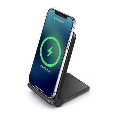 China Best Palladium Sales Promotion Gift Stand 15W Folding Fast Charging QI Mobile Phone Wireless Charger for sale