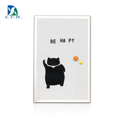 China Europe 30*45CM Modern White Magnetic Peg Letter Board With Programmable Letters for sale