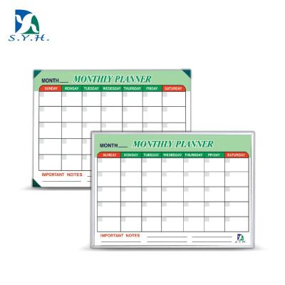 China Taiwan White Erase Calendar Whiteboard Magnetic Dry Board Price Calendar Board for sale