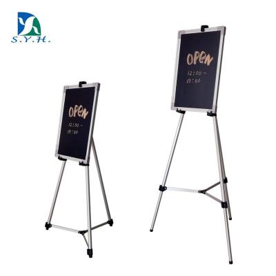 China Adjustable in Height Easy to Carry Portable Lightweight Metal Easel Portable Lightweight Metal Folding Poster Stand Ribbon Display Easel Tripod Adjustable Easel for sale