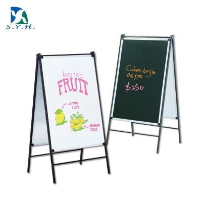 China Foldable Collapsible Magnetic Free Standing Poster Mirror Green Board Easel for sale