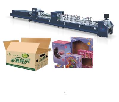 China High Speed ​​Automatic Food Flexo Folder Gluer Box Making Machine for sale